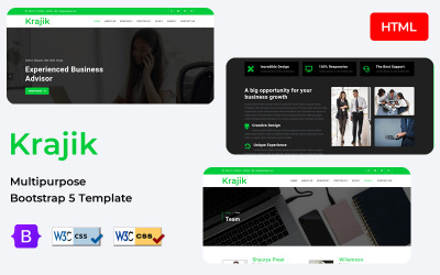 Krajik – Business Bootstrap 5 reszponzív webhelysablon