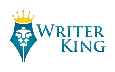 Modello di logo del re dello scrittore