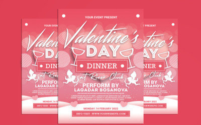 Valentine&#039;s Day Dinner Flyers