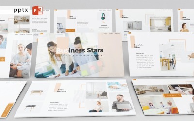 Business Stars - PowerPoint-Infografik-Folie