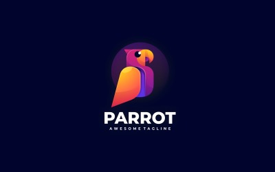 Estilo de logotipo colorido papagaio