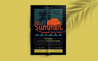 Folleto/cartel de la fiesta de verano