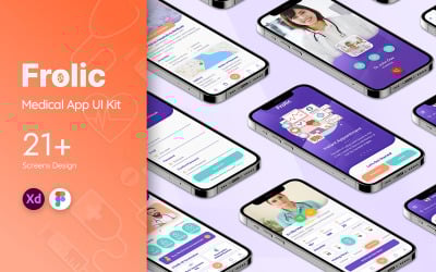 Frolic Mobile App UI Kit-mallar