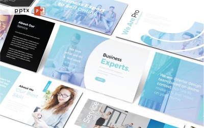 Geschäftsexperten - PowerPoint-Infografik-Folie