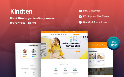 Kindten - Child Kindergarten Responsivt WordPress-tema