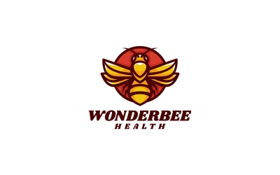Logotipo de la mascota simple Wonder Bee