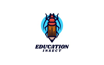 Oktatási rovarok egyszerű logója