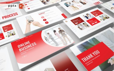 Online-Geschäft - PowerPoint-Infografik-Folie