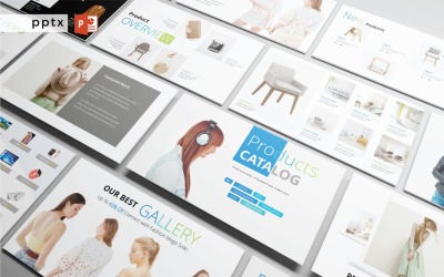 Produktkatalog - PowerPoint-Infografik-Folie