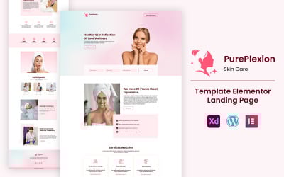 Pureplexion Skin Care Gebrauchsfertige Elementor-Landing-Page-Vorlage