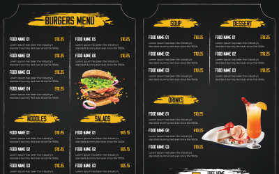Bifold Menu : Fast Food Flyer ﻿Design Template