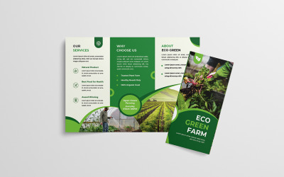 Brochure à trois volets de la ferme écologique