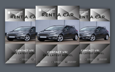 Conception de modèle de Flyer de location de voiture