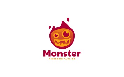 Estilo de logotipo degradado de monstruo