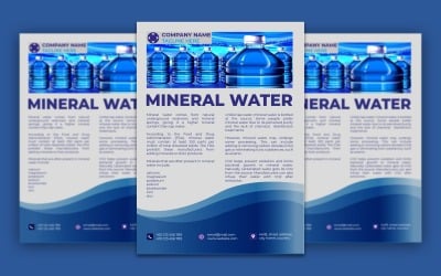 Flyer-Vorlage für Mineralwasser