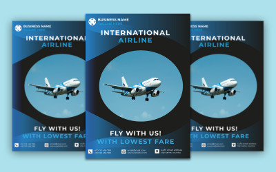 Flygbladsmall för internationella flygbolag