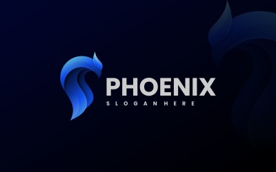 Logo-Design mit Phoenix-Farbverlauf