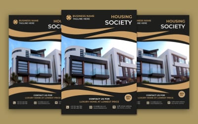 Modelo de Folheto de Sociedade de Habitação