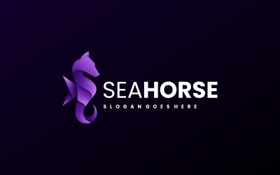 Seahorse Gradient Logotyp Stil