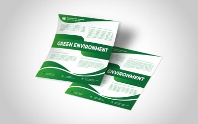 Zöld környezet szórólap sablon