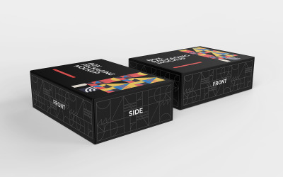 Doosverpakking Mockup PSD-sjabloon Vol 50