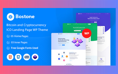 Bostone - Thème WordPress pour la page de destination ICO Bitcoin & Cryptocurrency