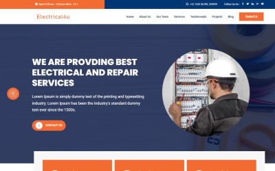 Electrical4U - Elektrisk HTML5 responsiv mall