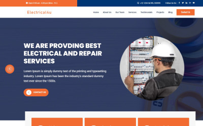 Electrical4U - Modelo responsivo HTML5 elétrico