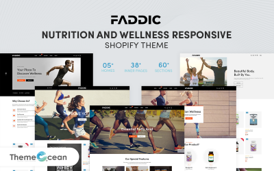 Faddic — адаптивная Shopify тема для питания и хорошего самочувствия