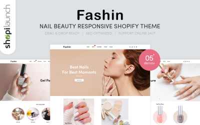 Fashin - Responsive Shopify-tema för nagelskönhet
