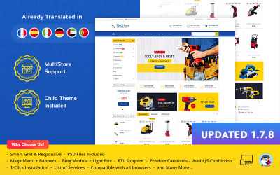 Mega Ferramentas e Equipamentos PrestaShop eCommerce Responsive