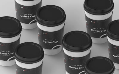 Modello di mockup per tazza di caffè da asporto Vol 29