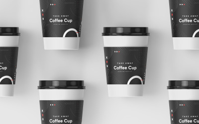 Kaffeetassen-Mockup-Vorlage zum Mitnehmen Vol. 31
