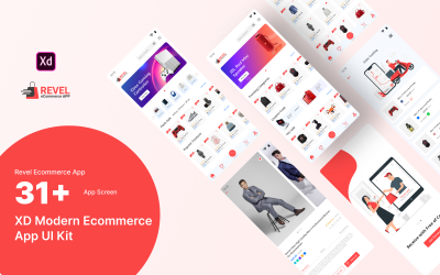 Revel - Mall för e-handelsapp XD UI Kit