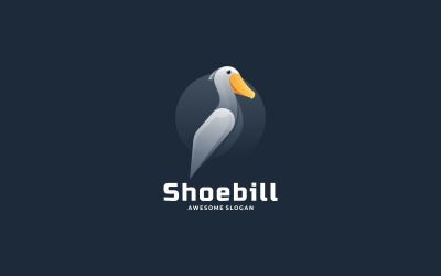 Estilo de logotipo degradado Shoebill