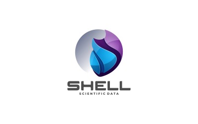 Buntes Logo mit Shell-Steigung