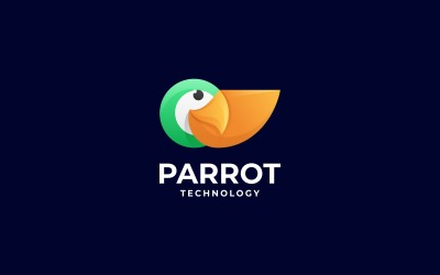 Création de logo coloré perroquet