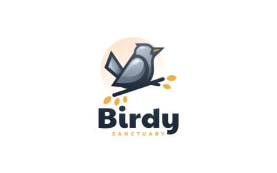Logo della mascotte del gradiente dell&amp;#39;uccello