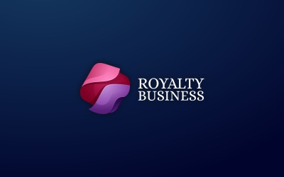 Logotipo gradiente de negócios de realeza
