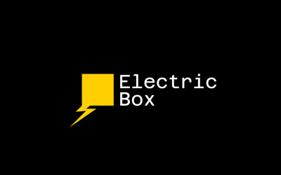 Logotipo inteligente da caixa elétrica de duplo significado