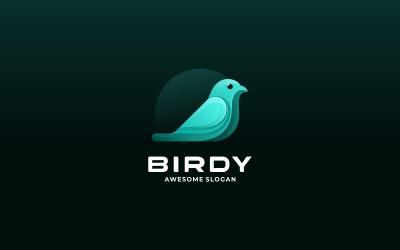 Vector Bird Gradient Color Logo Template