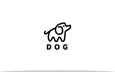 狗标志可爱的狗标志模板