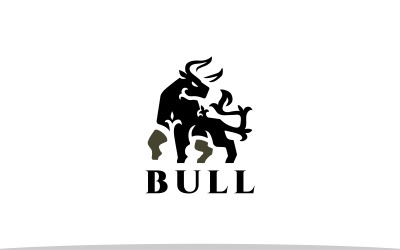 Heraldik Bull logotyp mall
