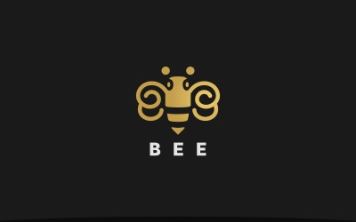 Kreativa bee logotyp mall
