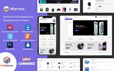Martso - многоцелевая электроника премиум-тема WooCommerce
