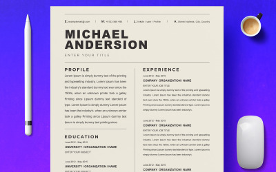 Michael / Szablon czystego CV