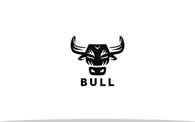 Modèle de logo de capital de tête de taureau