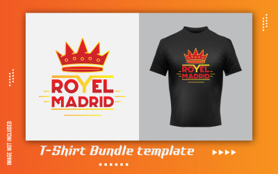 Modello di adesivo per t-shirt pronto per la stampa di royel moderno