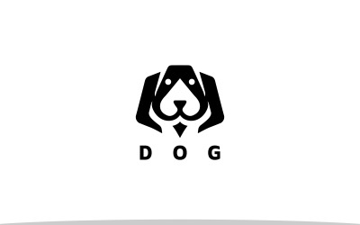 Spades Dog Logo Plantilla de logotipo de póquer