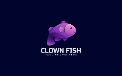 Clown Fish Gradient Logo Template